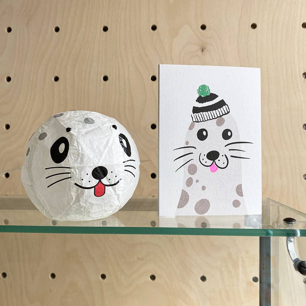 Kaart met Japanse papieren ballon - zegel
