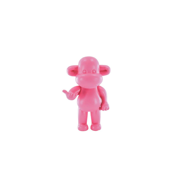 Ornement - Figurine Singe Hang Loose 'La Légende' - Polyrésine - Rose - 20,5x13,5x35cm