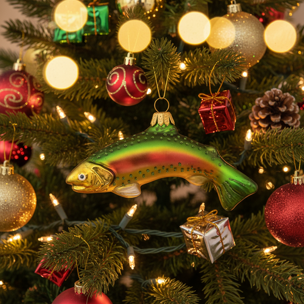 Regenboogforel kerstbal