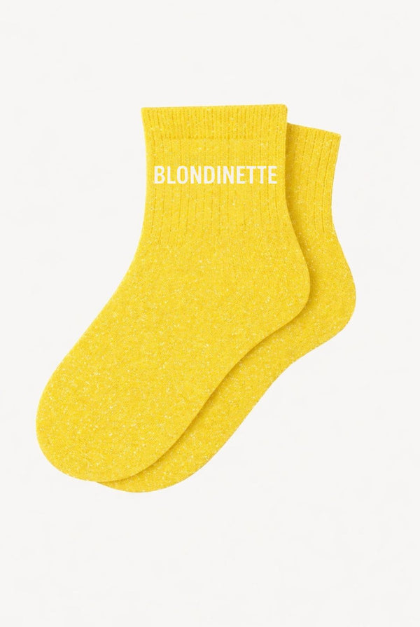 Chaussettes Courtes à Paillettes "BLONDINETTE" - Jaune