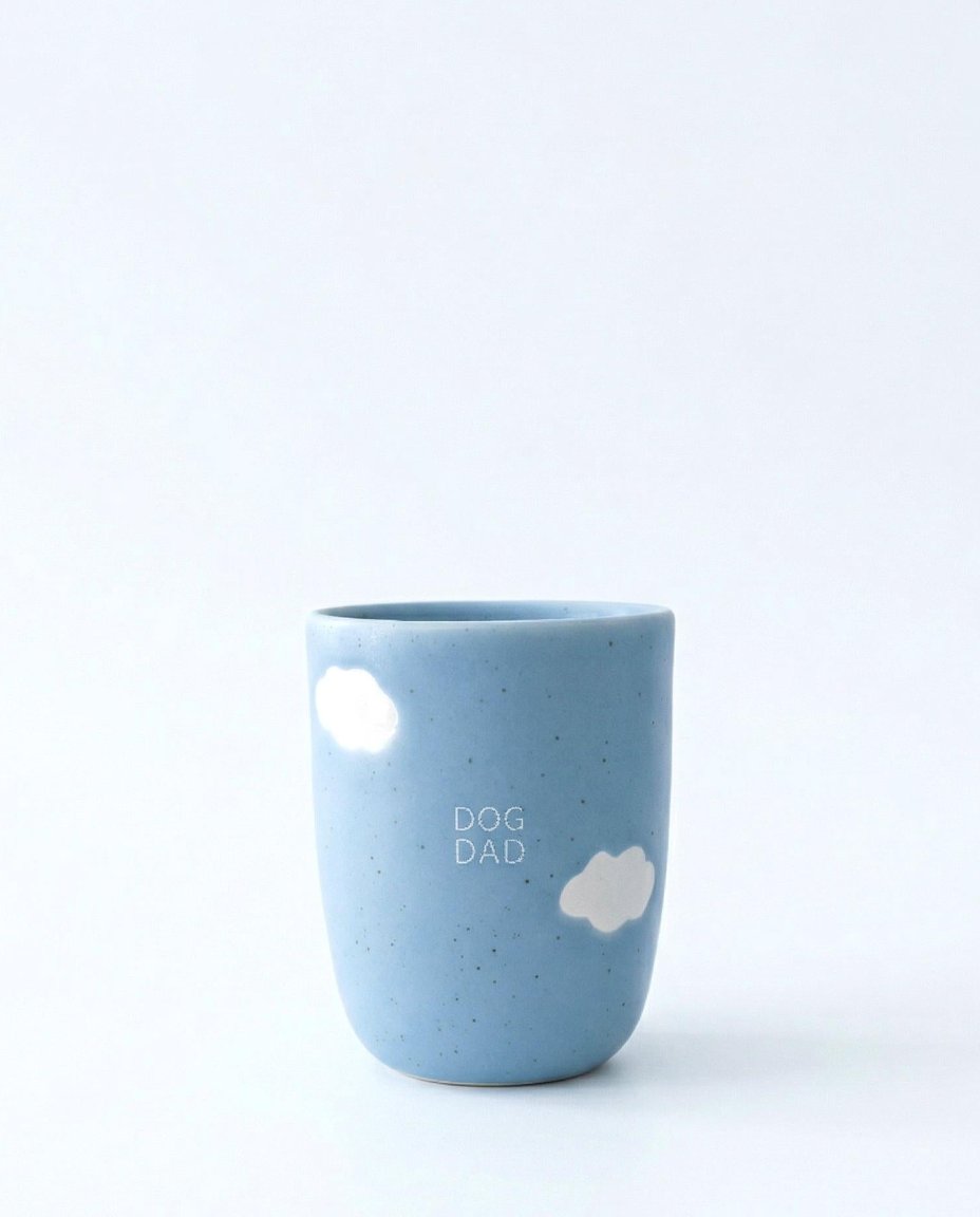 Cloud Mix Sunset Mug moyen 220 ml Chien Maman & Papa Blanc Ensemble 2 Pièces