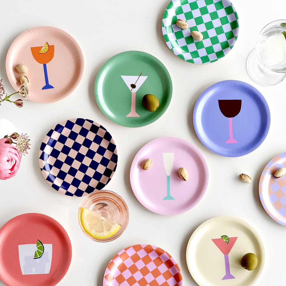 Fresh Mix CHECKER Set of 4 Coasters - 11cm