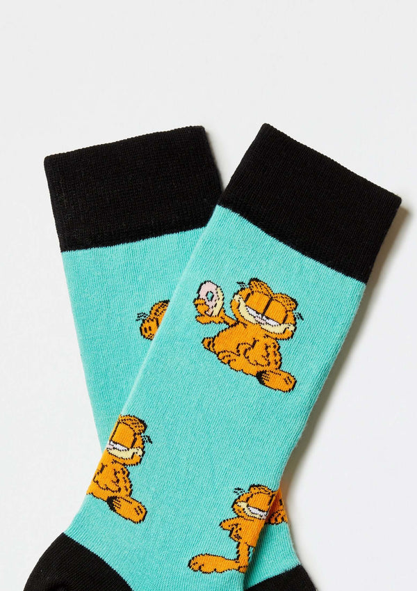 Chaussettes BeGarfield Poses Bleu Turquoise
