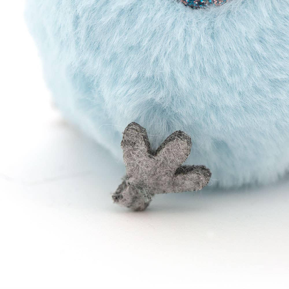 Pendentif en peluche Whozie avec nœud, 8 cm