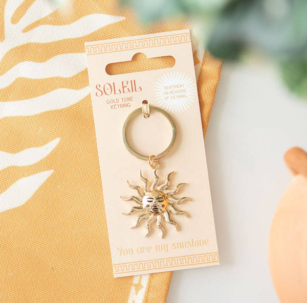 Porte-clés Soleil Doré "You are my Sunshine"