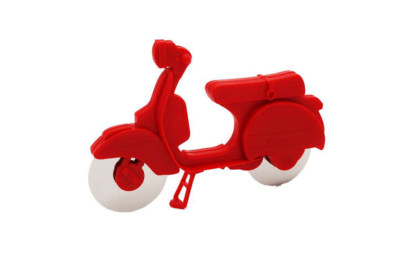 Coupe-pizza Scooter Rouge Retro