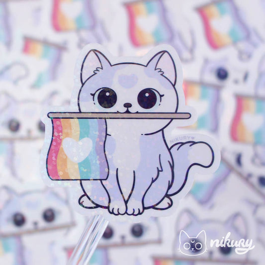 Purride Cat Glitter Stickers