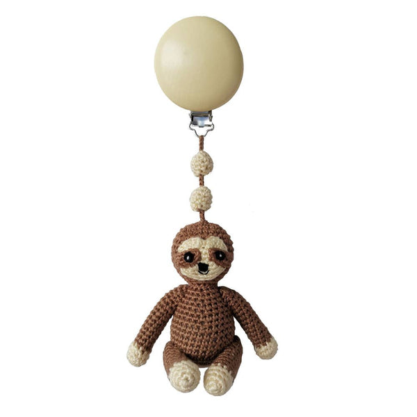 Accroche Poussette Paresseux Marron
