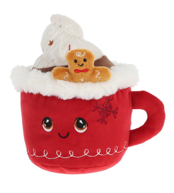 Peluche chocolat chaud de Noël Keeleco 16 cm
