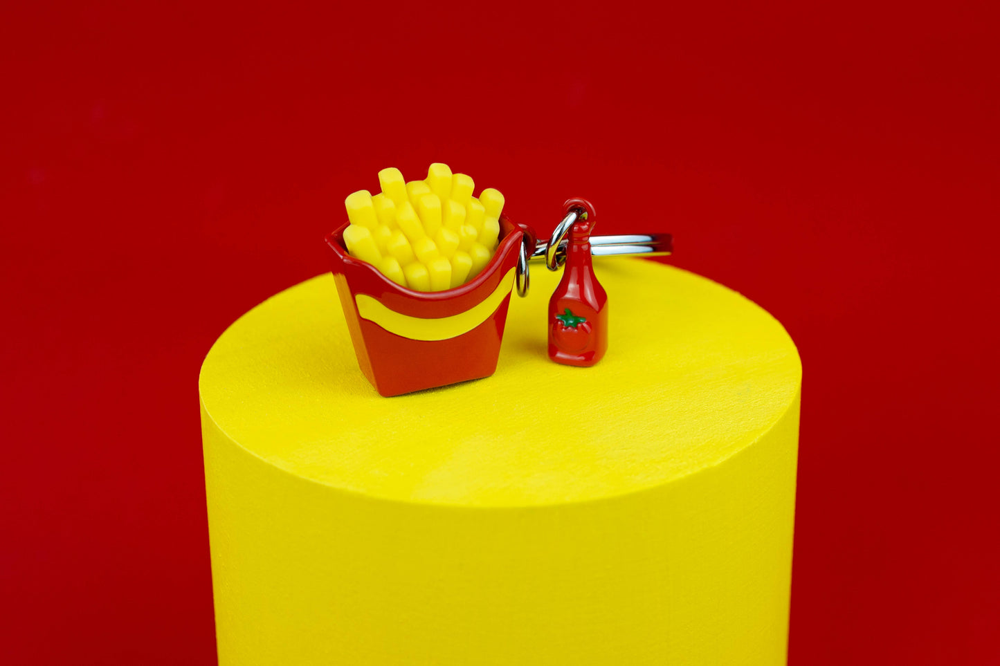 French Fries Cone Keychain