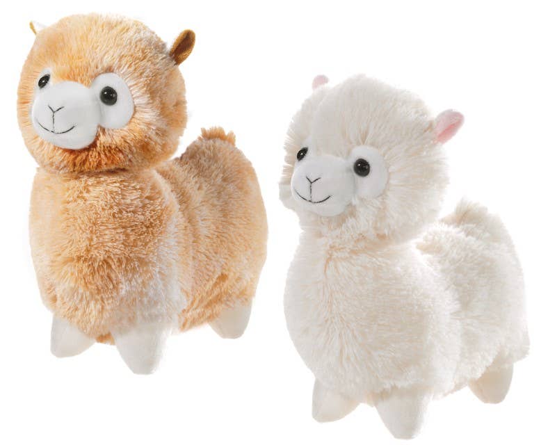 Standing llama plush toy (2 possible colours) - 18 cm