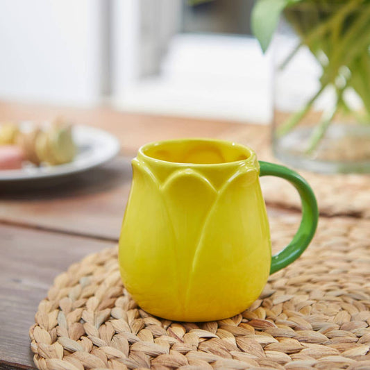 Mug, Tulip, yellow, 400 ml, ceramic