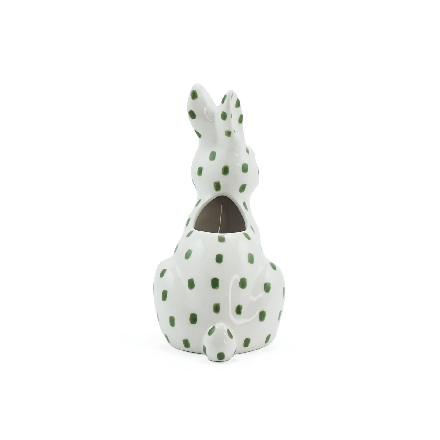 Green Woodland Animal Ceramic Hare Shaped Vase