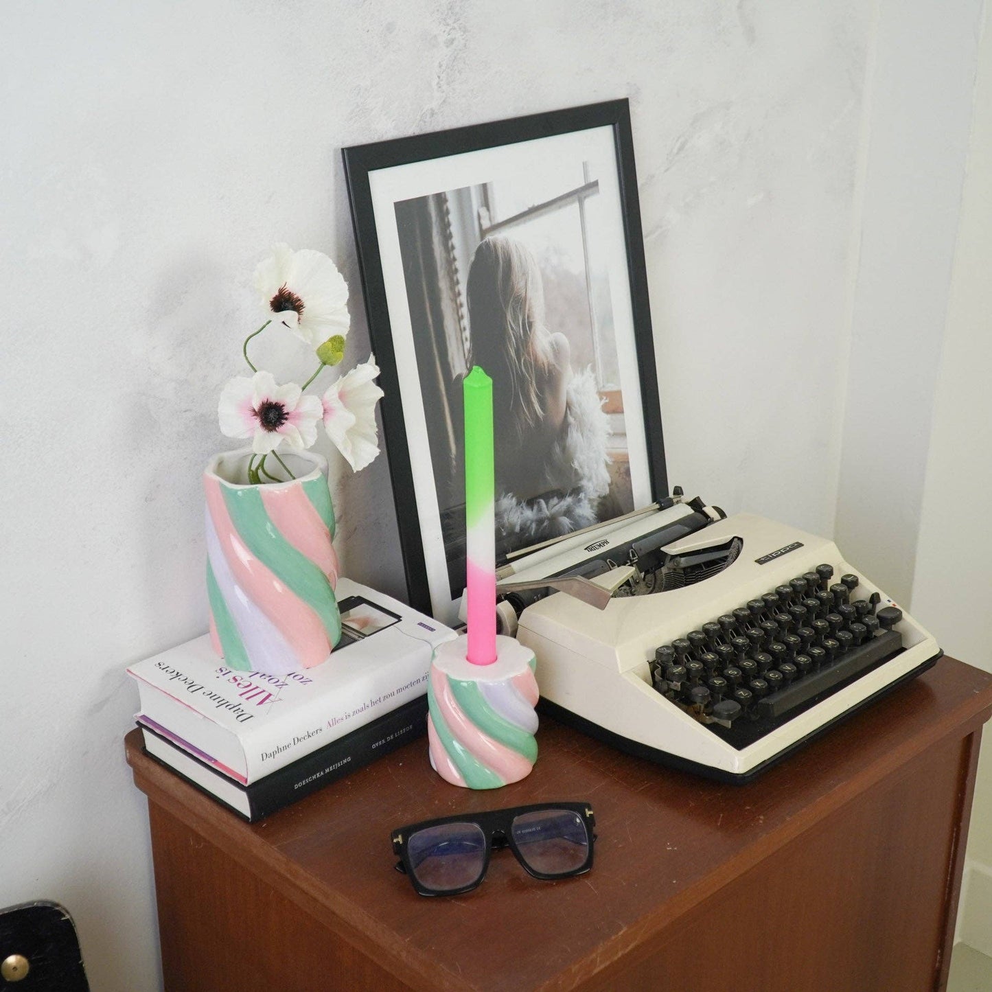 Marshmallow Vase - Pink/Mint/Lilac - 10x10x15cm