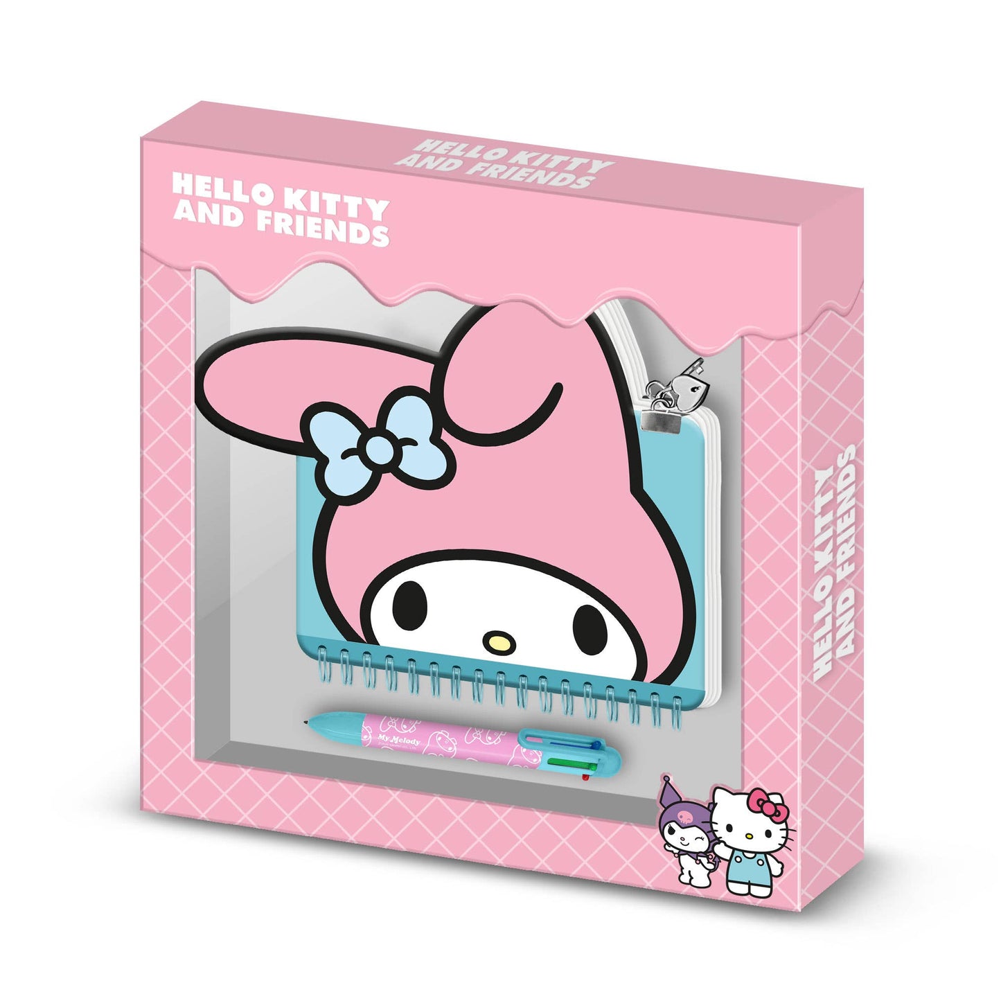 My Melody Face-Pack de Journal Kawaii + Stylo 6 Couleurs