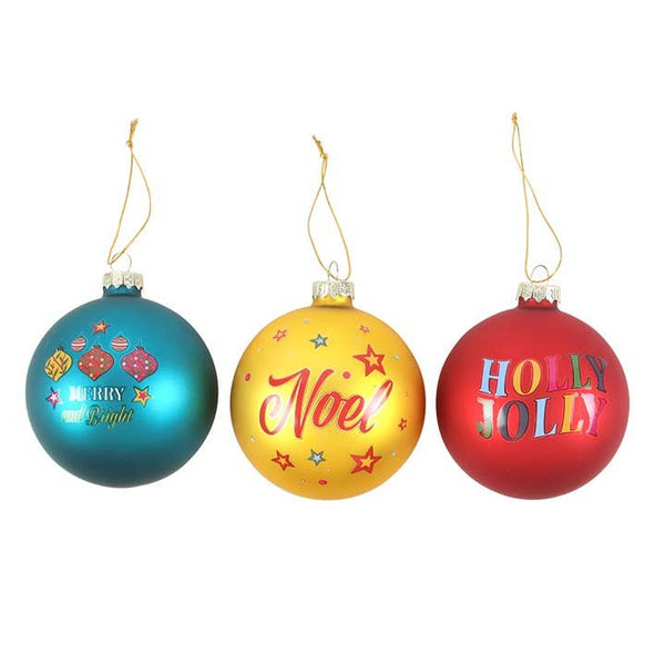 Nostalgische kerstballen, 3 stuks