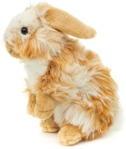 Plush rabbit with lion's head, standing (gold)
