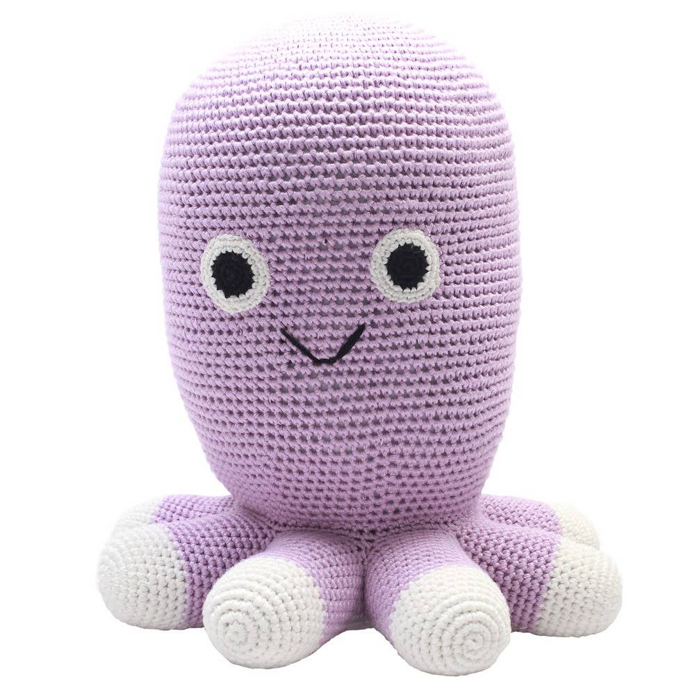 Peluche XL en Crochet - Poulpe violet clair