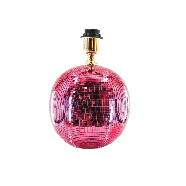 Lampe - Boule à facettes - Verre - Rose - 20x20x20cm