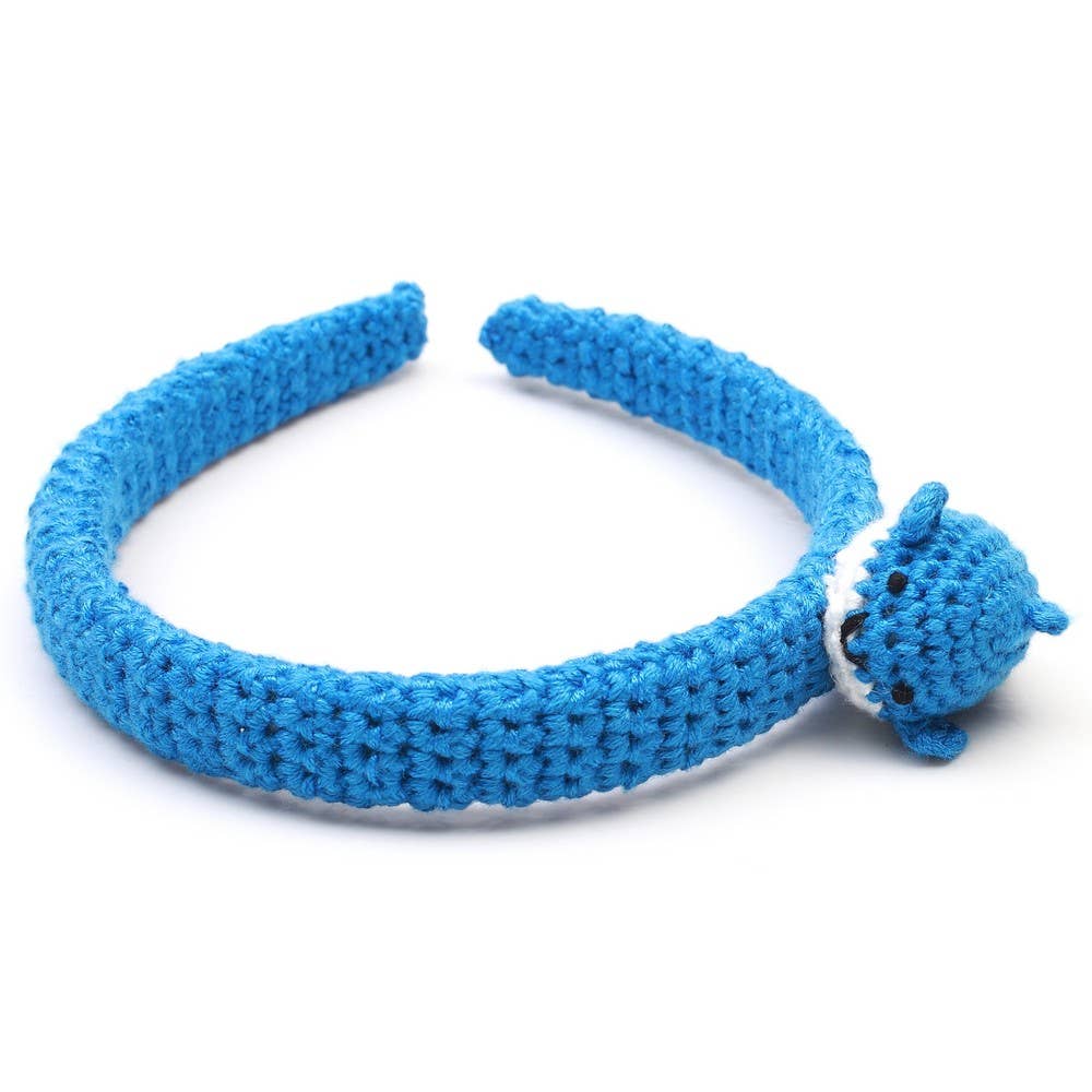 Headband with whalebone detail - Blue