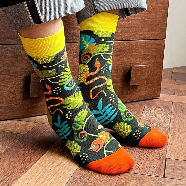 Chaussettes Caméléons et Serpents