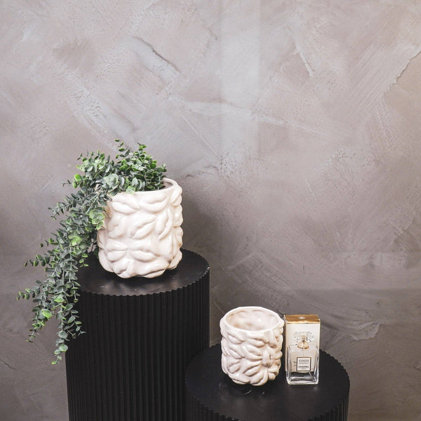 Pot - Kisses - Ceramic - Beige - 11x11x11.5cm