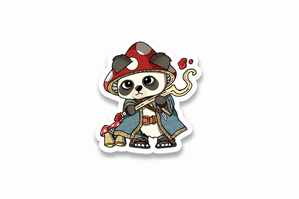 Autocollant Panda Druide RPG