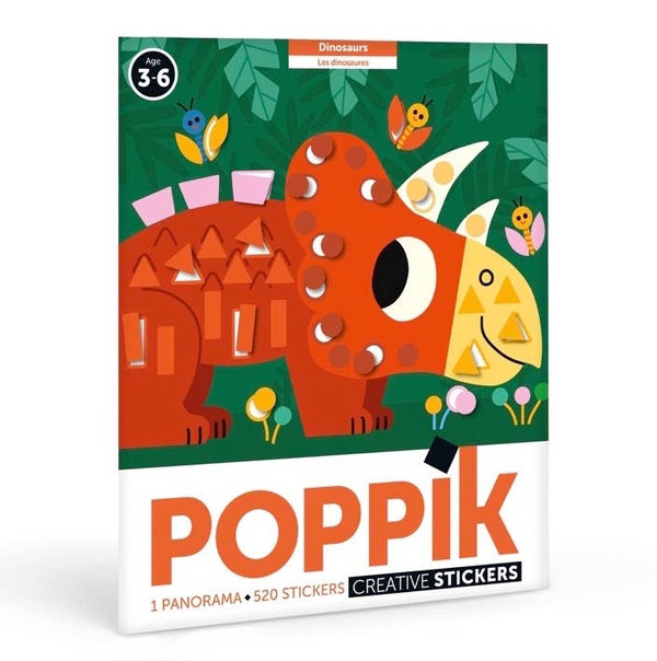 Dinosaurussen - Montessori-geïnspireerde panoramische stickerposter