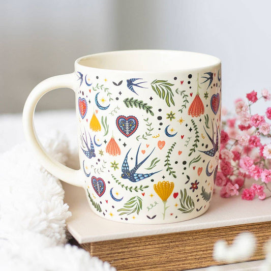 Mug Floral folk Crème
