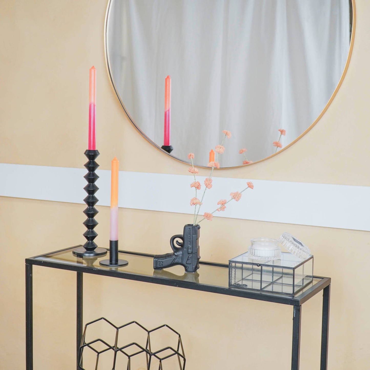 Gun Black Flower Vase