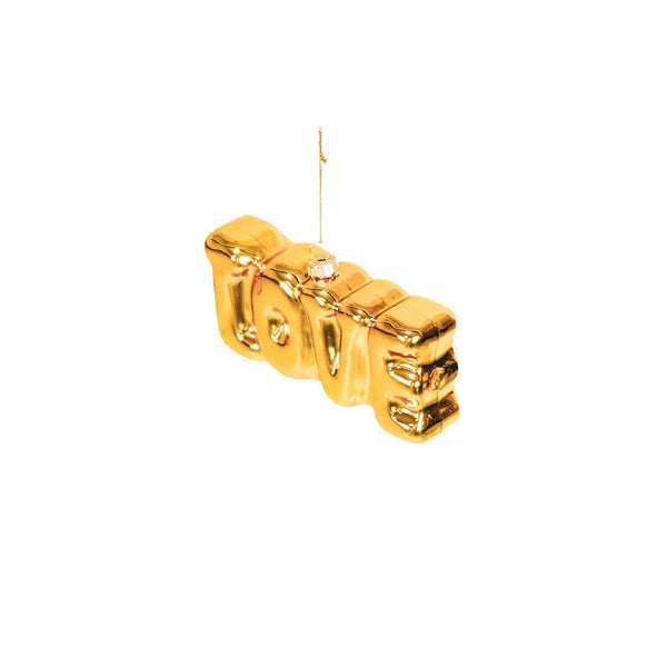 Gouden LOVE kerstbal