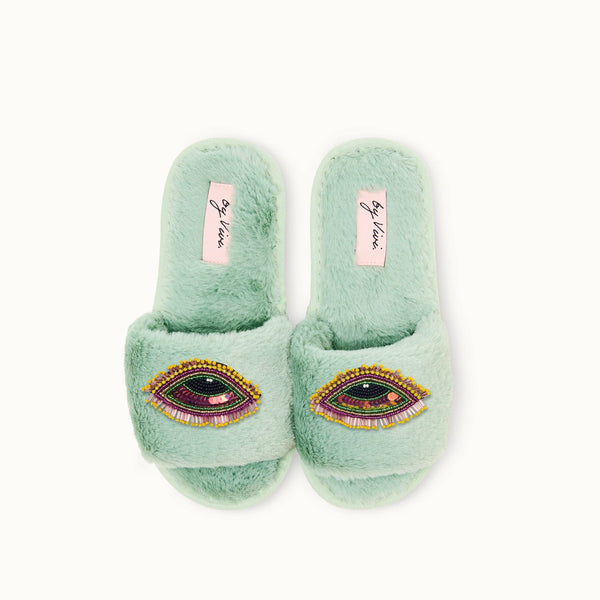 Paar pantoffelbroches - Boze Oog