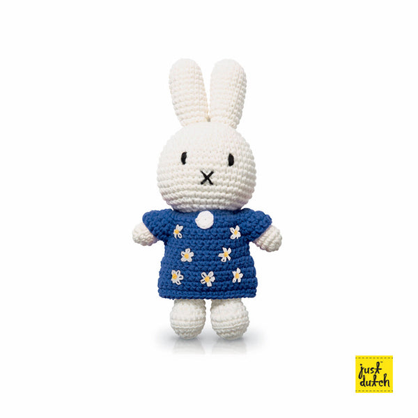 Miffy, das gehäkelte Kaninchen-Plüschtier – Blumenkleid