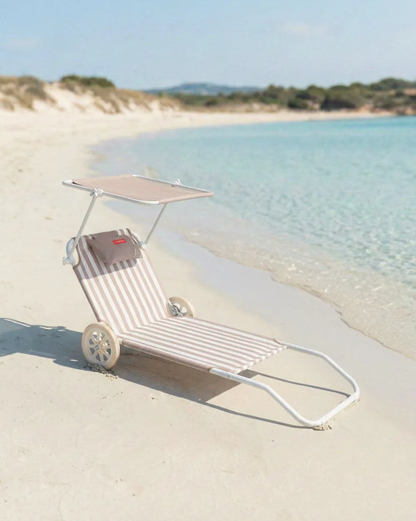 Hamaca de playa con ruedas y parasol – FREYA