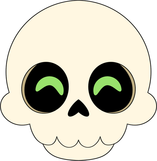 Halloween Skull Stickie (6in)