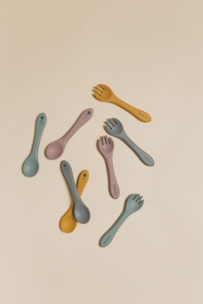 PRODUCT WITH IMPERFECTIONS - Kinderbesteck aus Silikon Honey