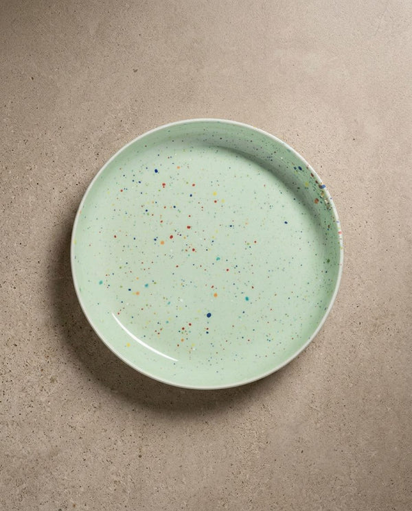 New Party Low Pasta Plate 23cm Green