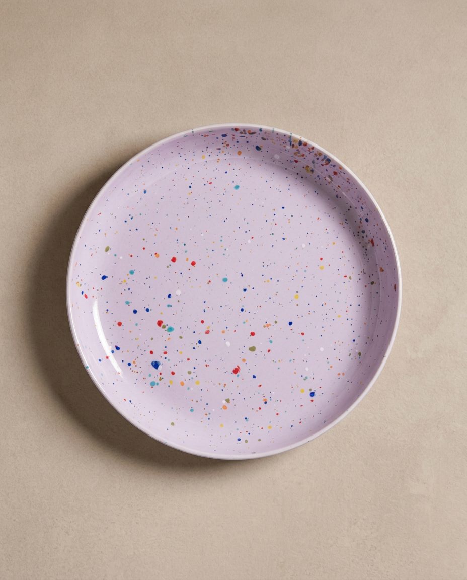 New Party Low Pasta Plate 23cm Lilac