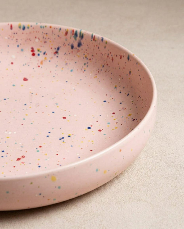 New Party Low Pasta Plate 23cm Pink