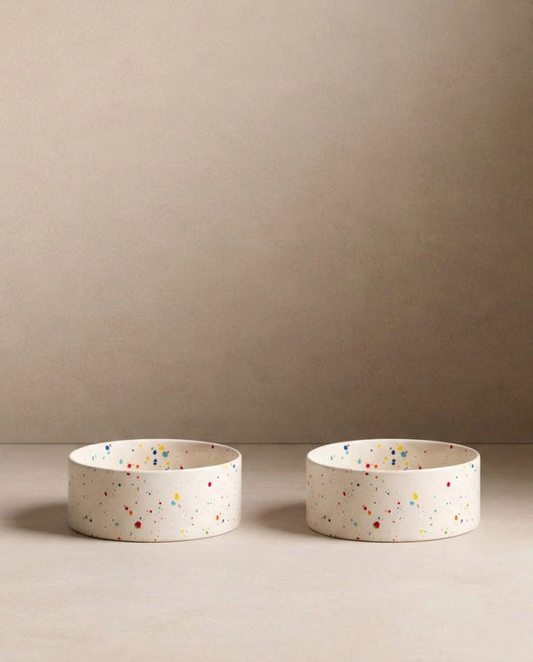 New Party Pet Bowl 16,5cm Set 2 White
