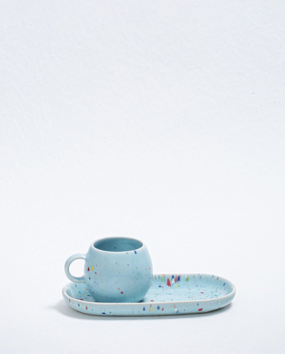 Ensemble New Party – 2 mugs + 2 mini plateaux