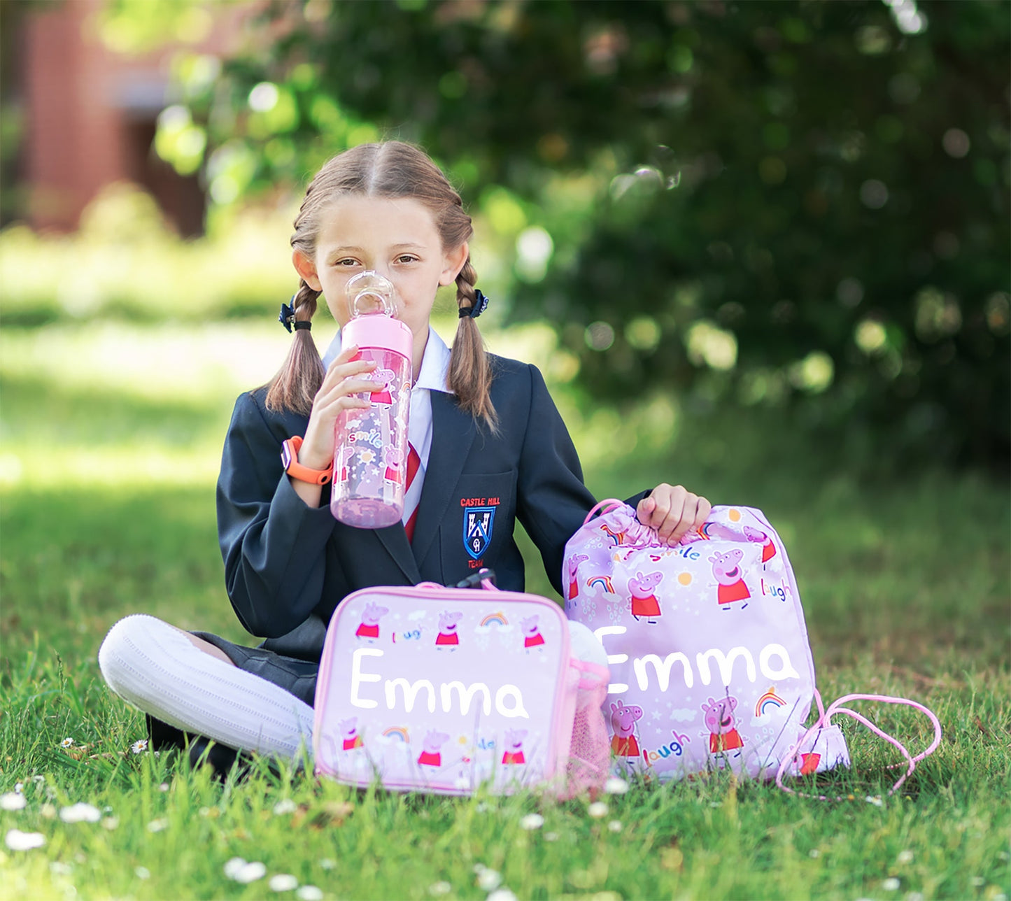 Official Peppa Pig Personalised Drawstring Bag | Kids PE Bag | Fringoo