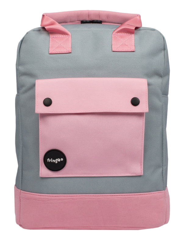 gris et rose Teen sac à dos