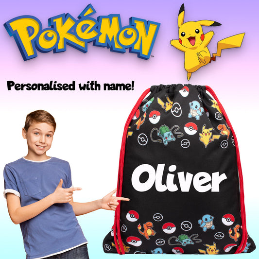 Pokemon Personalized Drawstring Bag for Kids
