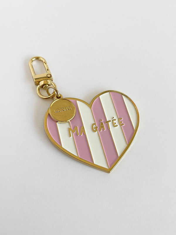 Porte-clés charm émaillé - ZOÉ