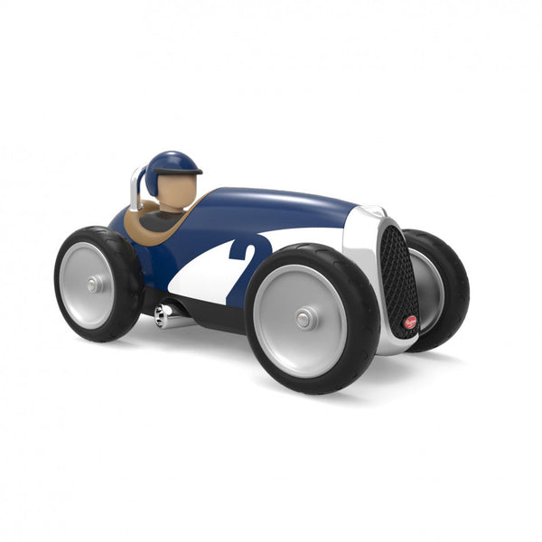 Blauwe raceauto