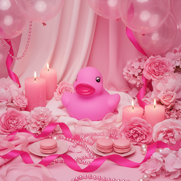 Origineel roze eendje