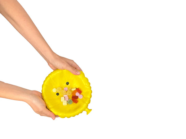 Vide poche Ballon Triste Jaune Bitten – Objet déco original