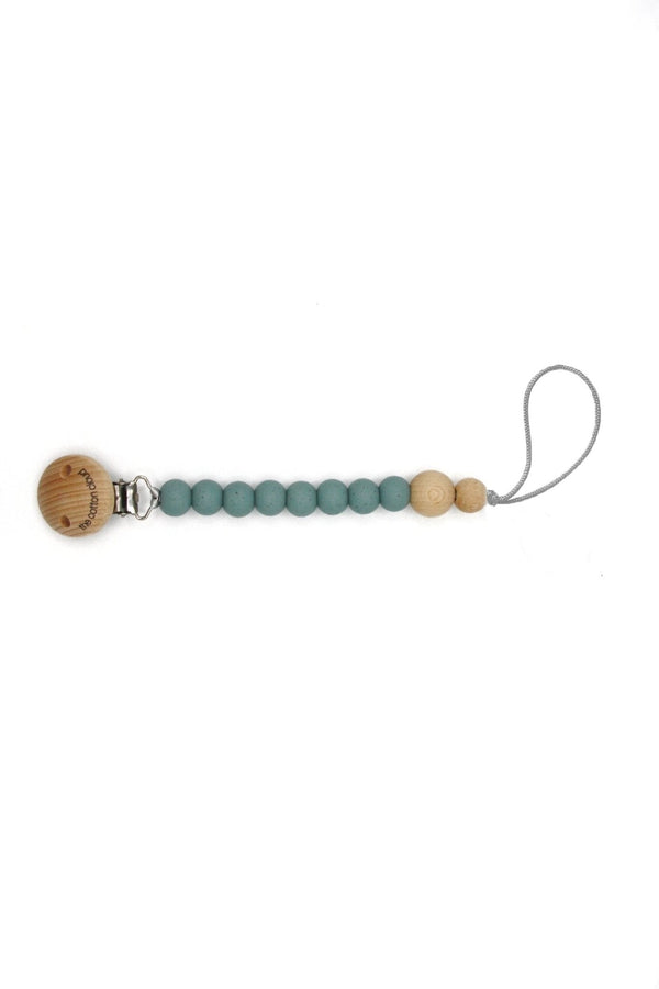 Schnullerkette Round aus Silikon Jade