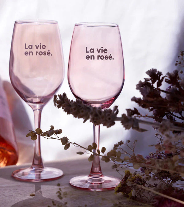 Set de deux verres - La vie en rosé